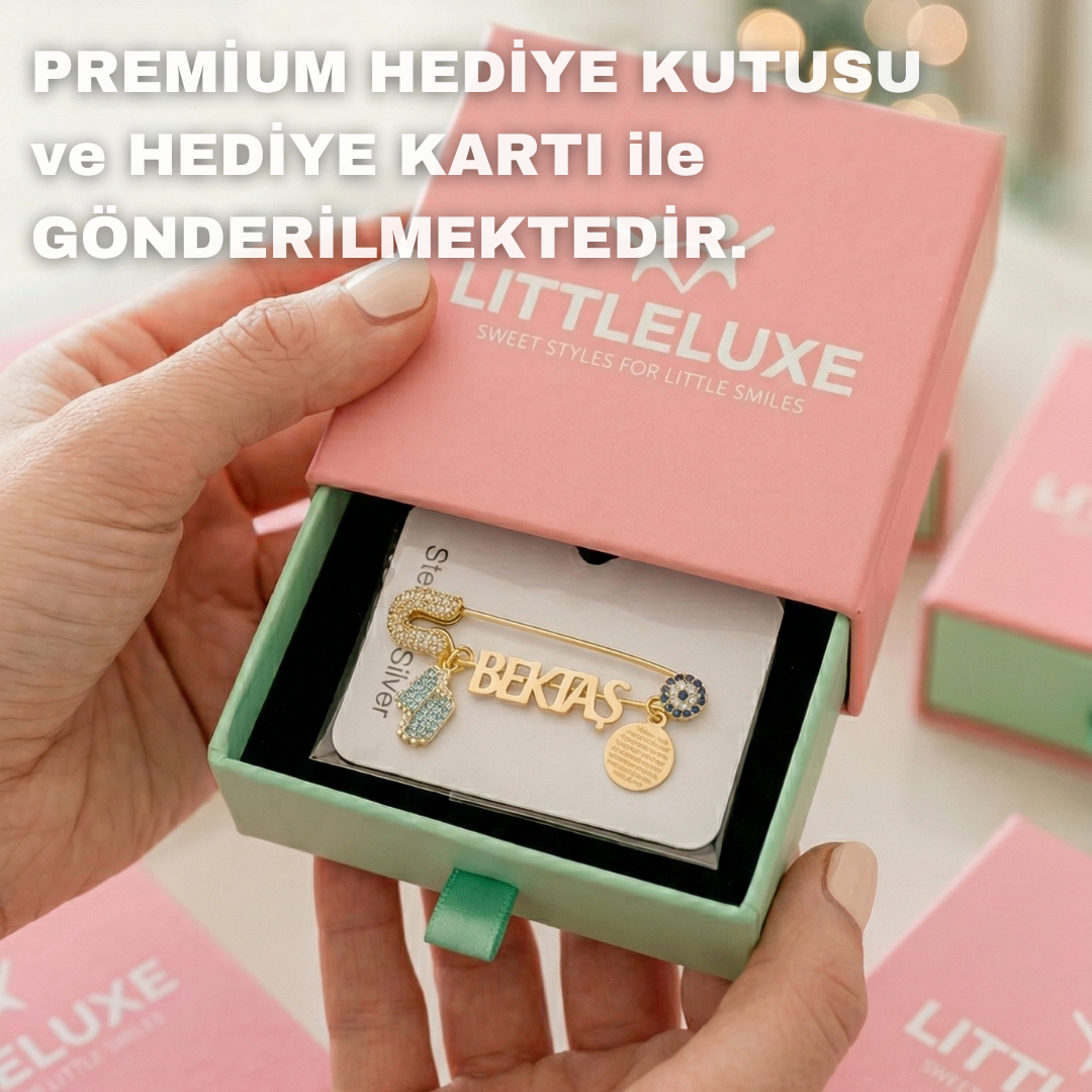 Nazarsavar Gümüş Bebek İğnesi, Maşallah Bebek İğnesi, Bebek Nazarlık İğnesi, Bebek Yaka İğnesi